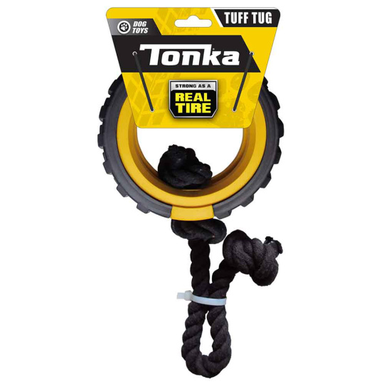TONKA Hračka pro psy gumové mega tahadlo s lanem a vložkou 38 cm TONKA Hračka pro psy gumové mega tahadlo s lanem a vložkou 38 cm