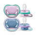Philips AVENT Šidítko Ultra air neutral 6-18m dívka modrá, 2ks
