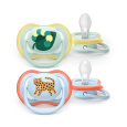Philips AVENT Šidítko Ultra air modrá/zelená 0-6m obrázek chlapec, 2ks