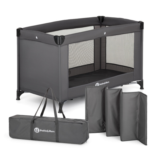 PETITE&MARS Postýlka cestovní Koot Lite, Dark Grey PETITE&MARS Postýlka cestovní Koot Lite, Dark Grey