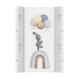 CEBA BABY Podložka přebalovací 2-hranná s pevnou deskou (50x70) Basic Rainbow Walk