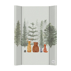 CEBA BABY Podložka přebalovací 2-hranná s pevnou deskou (50x70) Basic Forest Companions