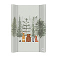 CEBA BABY Podložka přebalovací 2-hranná s pevnou deskou (50x70) Basic Forest Companions