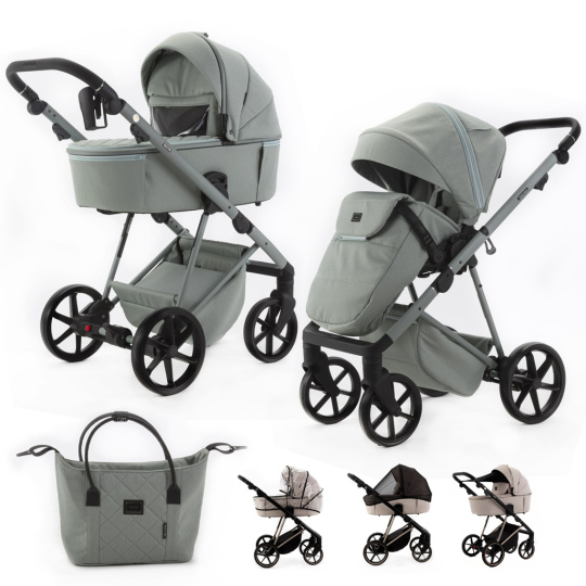 ADAMEX Kočárek kombinovaný Delta Natura Mint