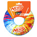 NERF DOG Hračka pro psy pískací kruh s barevným úchopem 15 cm