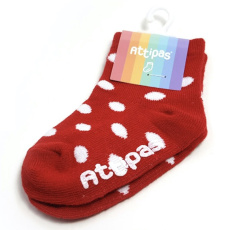 ATTIPAS Ponožky Polka Dot AD06 Red vel.19