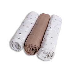 BABYMATEX Pleny bambusové 70x70cm 3ks, Hvězdičky BABYMATEX Pleny bambusové 70x70cm 3ks, Hvězdičky
