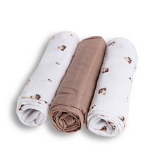 BABYMATEX Pleny bambusové 70x70cm 3ks, Medvídek BABYMATEX Pleny bambusové 70x70cm 3ks, Medvídek