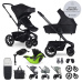 EASYWALKER Kočárek kombinovaný Harvey⁵ Midnight Black XXL AIR + KIDDY Evoluna i-size 2 + základna