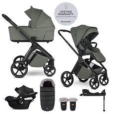 EASYWALKER Set kočárek 4v1 Zoey Go Mineral Green XL + CBX Aton B2 i-Size + CYBEX Base One EASYWALKER Set kočárek 4v1 Zoey Go Mineral Green XL + CBX Aton B2 i-Size + CYBEX Base One