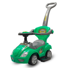 Dětské odrážedlo s vodící tyčí 3v1 Baby Mix Mega Car zelené