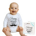 Body s potiskem New Baby Dámy, už jsem tady! - dárkové balení