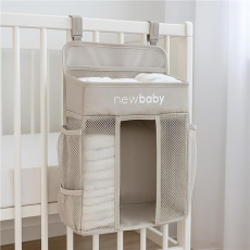 Organizér na postýlku TinyTidy New Baby šedý
