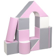 Pěnové kostky-obří stavebnice 11 ks white-light pink-grey