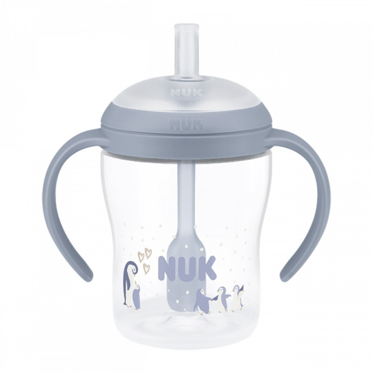 Kojenecká láhev NUK Perfect Match na učení s brčkem PENGUIN 150 ml Kojenecká láhev NUK Perfect Match na učení s brčkem PENGUIN 150 ml