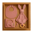 Mušelínová dárková sada pro děti New Baby růžový