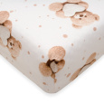 Bavlněné prostěradlo do postýlky New Baby Love Teddy Bear 120x60cm beige