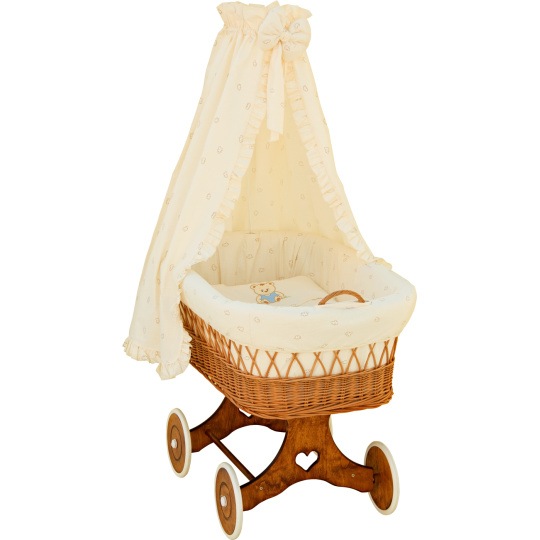 Scarlett Mojžíšův košík s luxusním podvozkem pro miminko Scarlett Méďa s nebesy - béžová Scarlett Mojžíšův košík s luxusním podvozkem pro miminko Scarlett Méďa s nebesy - béžová