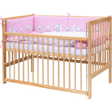Scarlett Dětská postýlka s kompletní výbavou Scarlett 120 x 60 cm - Toro - růžová Scarlett Dětská postýlka s kompletní výbavou Scarlett 120 x 60 cm - Toro - růžová
