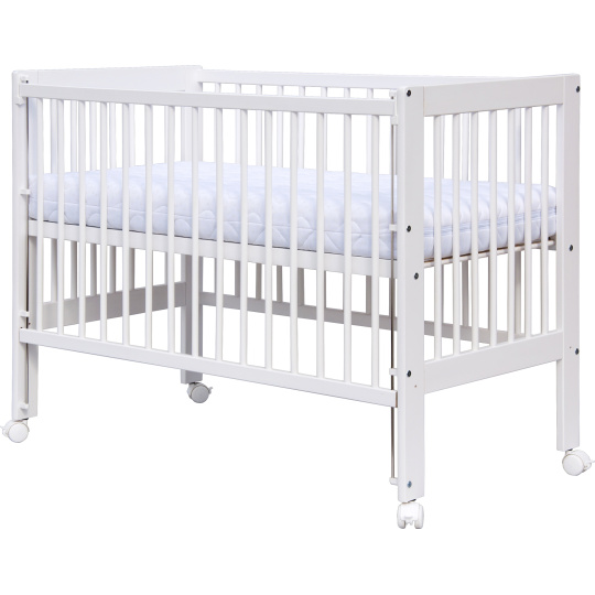 Scarlett Dětská postýlka Scarlett Kamila - bílá (borovice) - stahovací + válendová bočnice - 120 x 60 cm Scarlett Dětská postýlka Scarlett Kamila - bílá (borovice) - stahovací + válendová bočnice - 120 x 60 cm