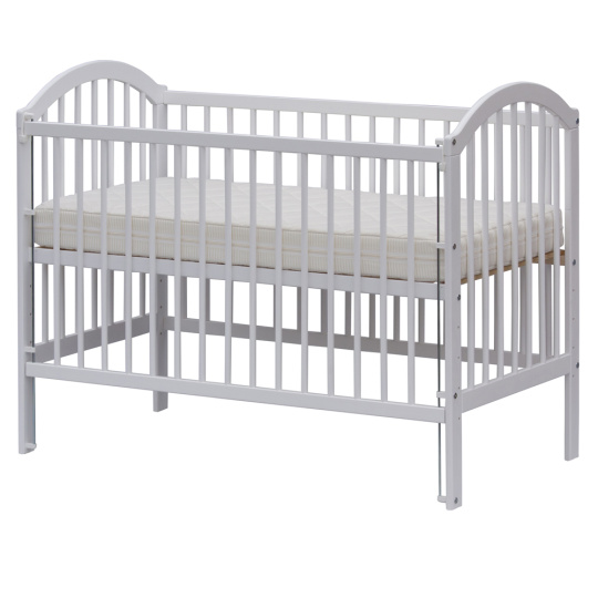 Scarlett Dětská postýlka Scarlett Alenka - bílá (borovice) - stahovací bočnice - 120 x 60 cm Scarlett Dětská postýlka Scarlett Alenka - bílá (borovice) - stahovací bočnice - 120 x 60 cm