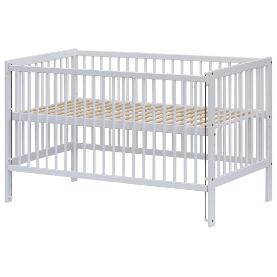 Scarlett Dětská postýlka Scarlett Dominik - bílá (borovice) - stahovací bočnice - 140 x 70 cm Scarlett Dětská postýlka Scarlett Dominik - bílá (borovice) - stahovací bočnice - 140 x 70 cm