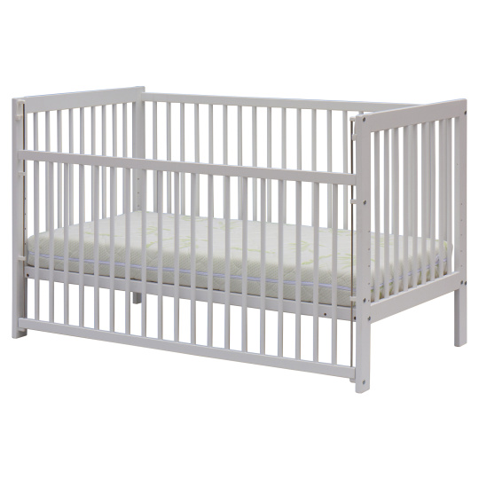 Scarlett Dětská postýlka Scarlett Perta - bílá (buk) - stahovací bočnice - 140 x 70 cm Scarlett Dětská postýlka Scarlett Perta - bílá (buk) - stahovací bočnice - 140 x 70 cm