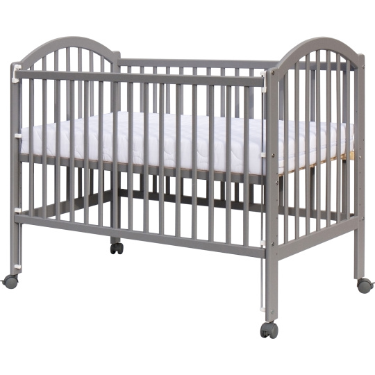 Scarlett Dětská postýlka Scarlett Alenka - šedá (borovice) - stahovací bočnice - 120 x 60 cm