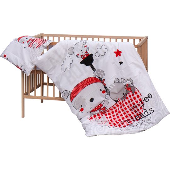 Levná postýlka s vyndavacími příčkami - přírodní ECO - 120x60 cm s výbavou Velcí kamarádi Barva soupravy: Bandy Levná postýlka s vyndavacími příčkami - přírodní ECO - 120x60 cm s výbavou Velcí kamarádi Barva soupravy: Bandy