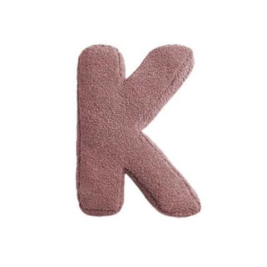 MEALINI Plyšové písmeno Růžové K