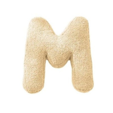 MEALINI Plyšové písmeno Krémové M