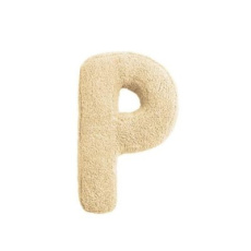 MEALINI Plyšové písmeno Krémové P