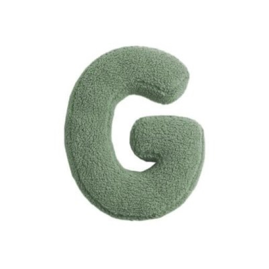 MEALINI Plyšové písmeno Zelené G
