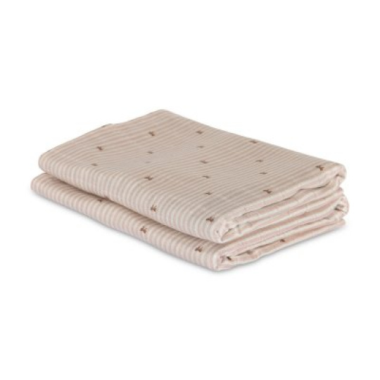 NUUROO Josefine Mušelínové pleny z bambusu 2 ks Stripe Bow NUUROO Josefine Mušelínové pleny z bambusu 2 ks Stripe Bow