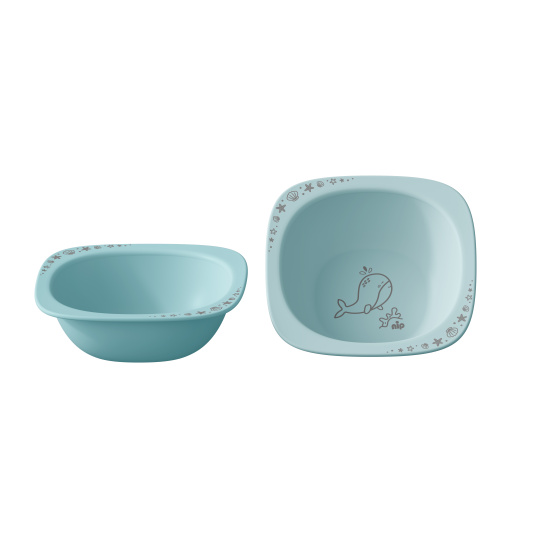 NIP NATURE line miska, 4m+, 2ks, blue