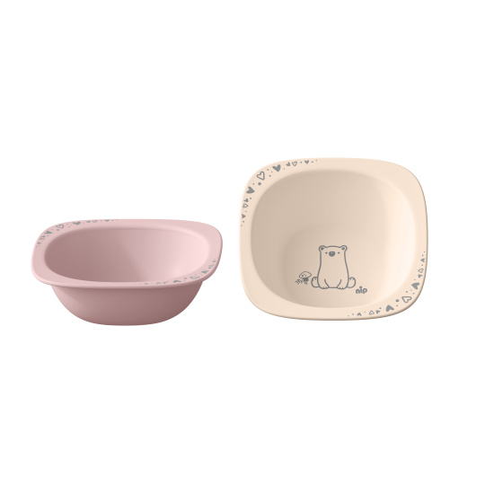 NIP NATURE line miska, 4m+, 2ks, pink NIP NATURE line miska, 4m+, 2ks, pink