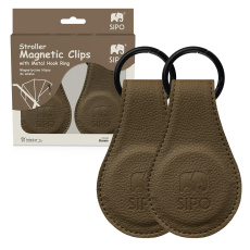 Sipo Magnetické klipy na kočárek, 2ks, hnědá Sipo Magnetické klipy na kočárek, 2ks, hnědá