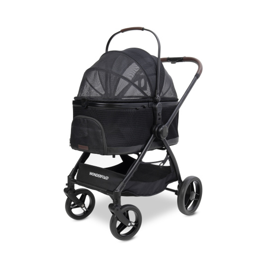 Wonderfold Pet Kočárek P3 pro psy 2v1 do 22,7 kg (kočárek+přepravní taška) jet black