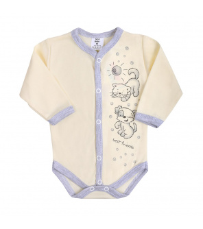 Kojenecké body celorozepínací New Baby Kamarádi smetanové Kojenecké body celorozepínací New Baby Kamarádi smetanové