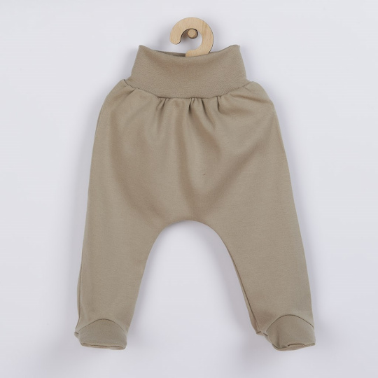 Kojenecké bavlněné polodupačky New Baby BrumBrum latte