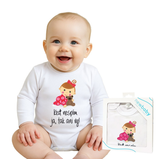 Body s potiskem New Baby Keď nespím ja, tak ani vy - darčekové balenie Body s potiskem New Baby Keď nespím ja, tak ani vy - darčekové balenie
