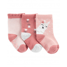 CARTER'S Ponožky Lama dívka 3ks 12-24m CARTER'S Ponožky Lama dívka 3ks 12-24m