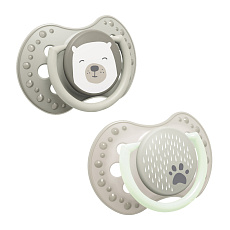 LOVI Dudlík silikonový dynamický Buddy bear 0-6m 2ks