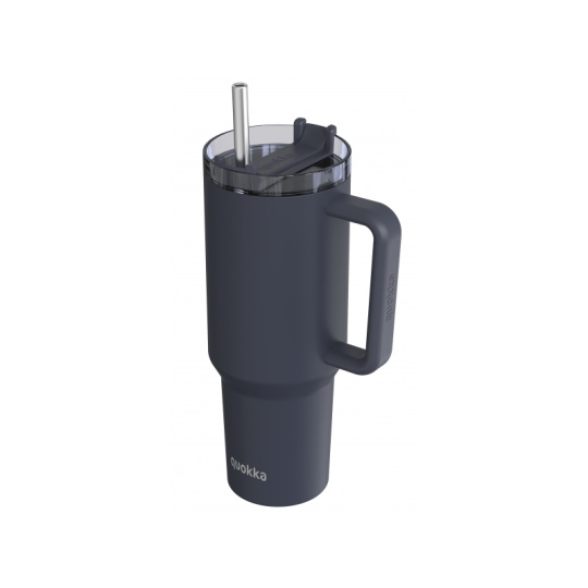 Nerezový termohrnek s brčkem Stream Black 1200 ml