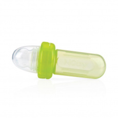 NUBY Krmítko silikonové Easy squeezy feeder 6 m+, zelená NUBY Krmítko silikonové Easy squeezy feeder 6 m+, zelená