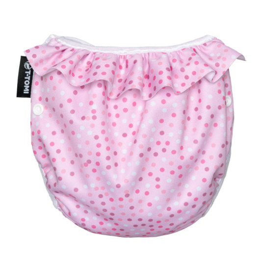 T-TOMI Plavky plenkové s volánkem, 5-15kg, Pink dots