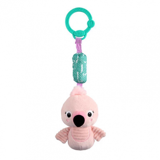 BRIGHT STARTS Chrastítko plyšové na C kroužku Chime Along Friends plameňák 0 m+ BRIGHT STARTS Chrastítko plyšové na C kroužku Chime Along Friends plameňák 0 m+