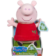 PEPPA Pig ECO plyšová Peppa 20cm červené šaty 0+