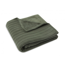Deka pletená / samet 75x100 cm Pure Knit Leaf Green Deka pletená / samet 75x100 cm Pure Knit Leaf Green