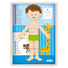 WOODY Puzzle "Lidské tělo" - Kluk SK WOODY Puzzle "Lidské tělo" - Kluk SK